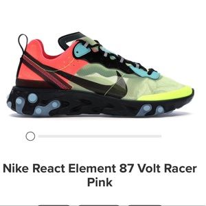 Nike React Element 87 Volt Racer Pink Men’s 12.5